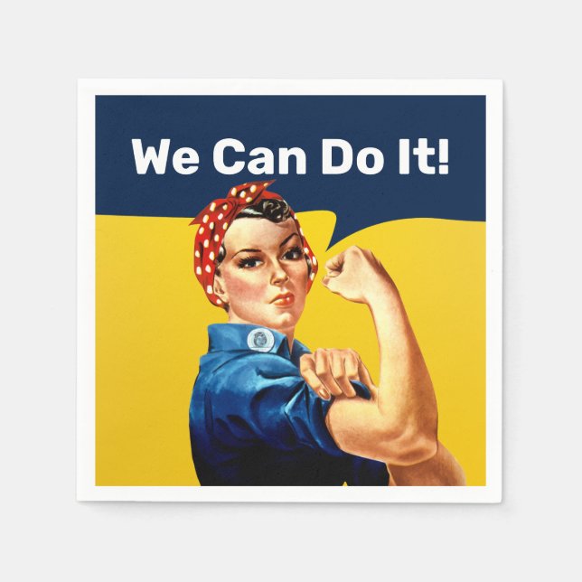 Rosie the Riveter | Napkin | Custom Text (Front)