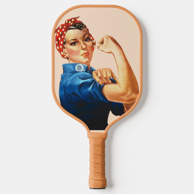 Rosie the Riveter Pickleball Paddle (Front)