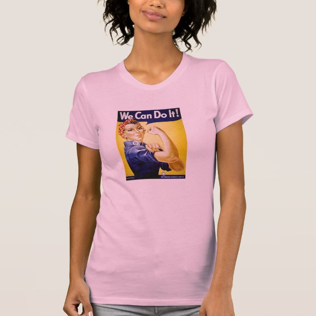 Rosie the Riveter Pink T-Shirt (Front)