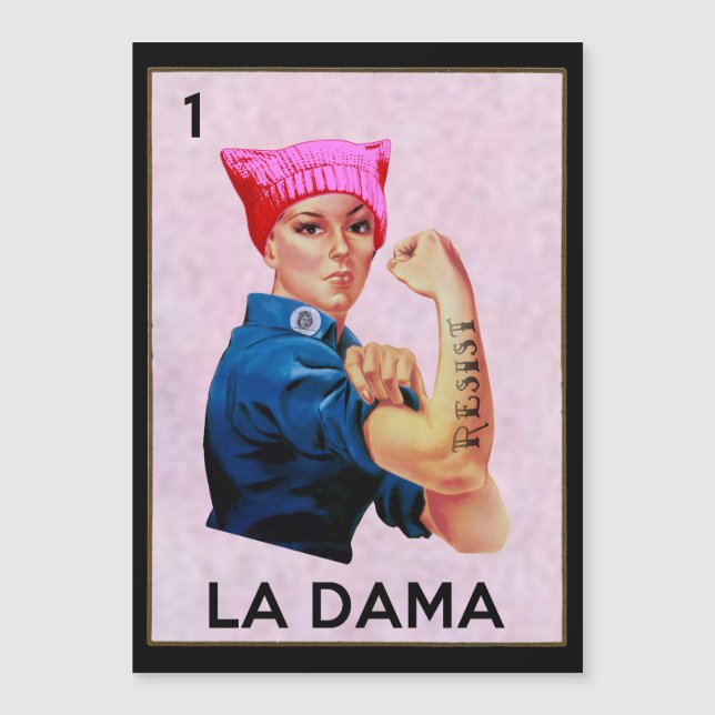 Rosie the Riveter Resists La Dama Loteria  (Front)