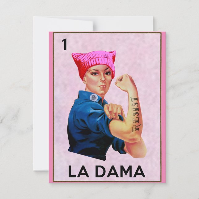 Rosie the Riveter Resists La Dama Loteria  (Front)