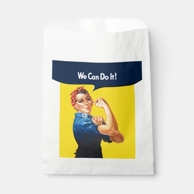 Rosie The Riveter Retro Style Favour Bags (Front)