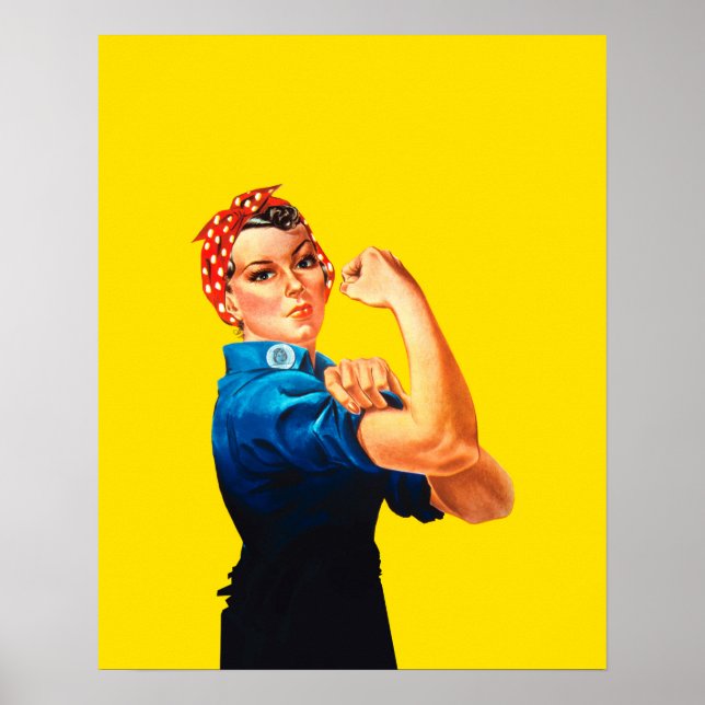Rosie The Riveter Retro Style Icon Poster (Front)
