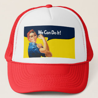 Rosie The Riveter Retro Style Trucker Hat