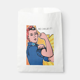 Rosie the Riveter Roy Lichtenstein Ben-Day Pop Art Favour Bags