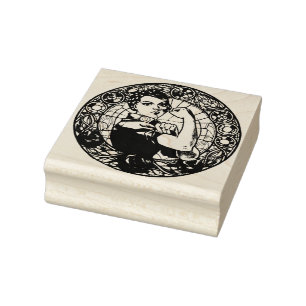 Rosie the Riveter Rubber Stamp