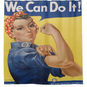 Rosie the Riveter Shower Curtain