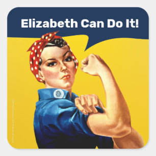 Rosie the Riveter Sticker Personalise