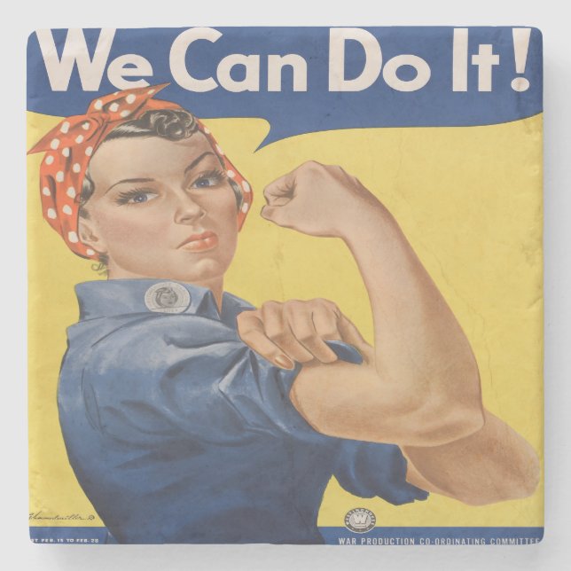 Rosie the Riveter Stone Coaster (Front)