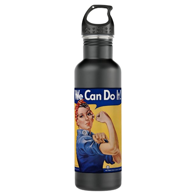 Rosie the Riveter: Strong Women Female Empowerment 710 Ml Water Bottle (Front)