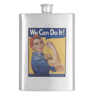 Rosie the Riveter: Strong Women Female Empowerment Hip Flask