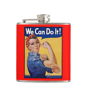 Rosie the Riveter: Strong Women Female Empowerment Hip Flask