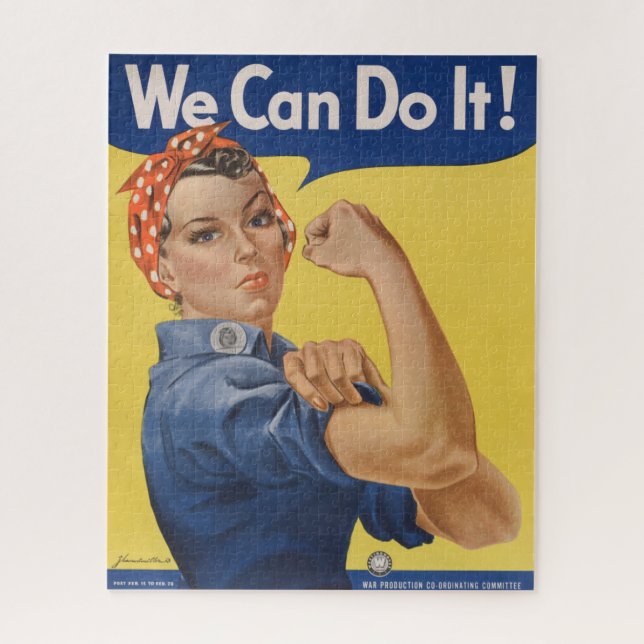 Rosie the Riveter: Strong Women Female Empowerment Jigsaw Puzzle (Vertical)