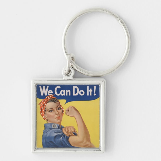Rosie the Riveter: Strong Women Female Empowerment Key Ring (Front)
