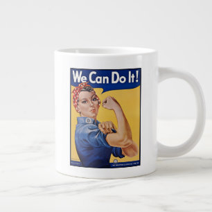 Rosie the Riveter: Strong Women Female Empowerment Large Coffee Mug