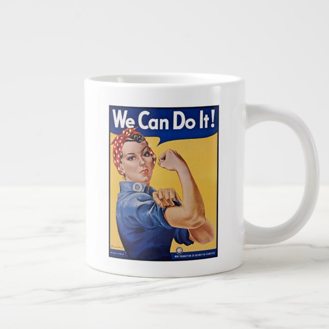 Rosie the Riveter: Strong Women Female Empowerment Large Coffee Mug (Right)