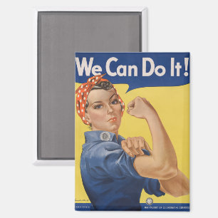 Rosie the Riveter: Strong Women Female Empowerment Magnet