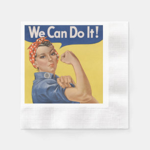 Rosie the Riveter: Strong Women Female Empowerment Napkin