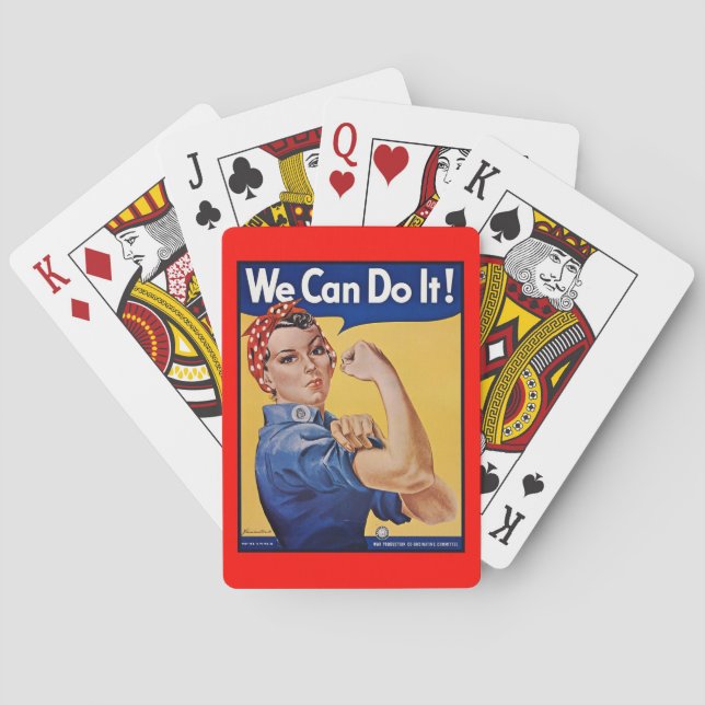 Rosie the Riveter: Strong Women Female Empowerment Playing Cards (Back)