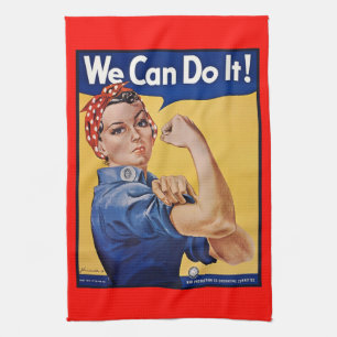 Rosie the Riveter: Strong Women Female Empowerment Tea Towel