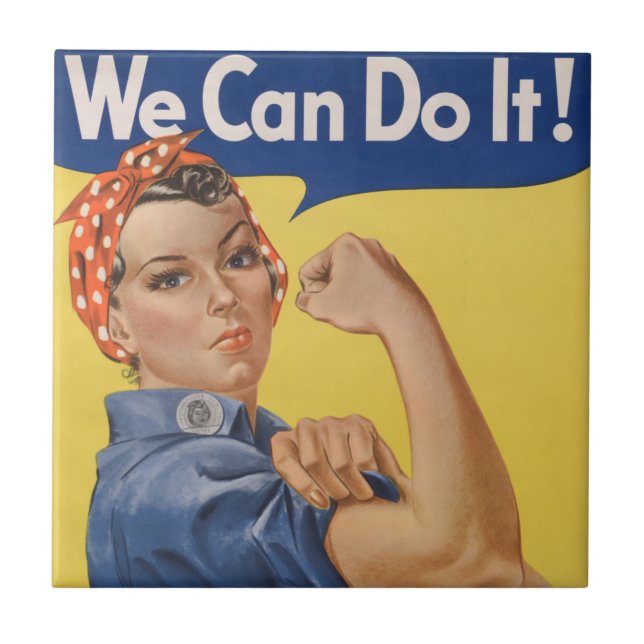 Rosie the Riveter: Strong Women Female Empowerment Tile (Front)