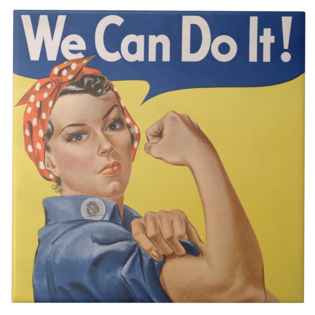 Rosie the Riveter: Strong Women Female Empowerment Tile (Front)