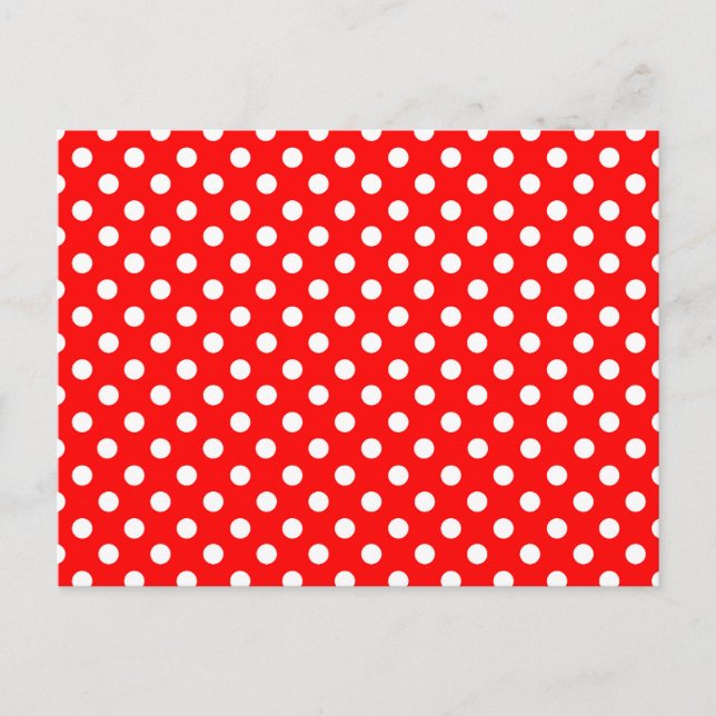 Rosie The Riveter Style Fashion Polka Dots Postcard (Front)