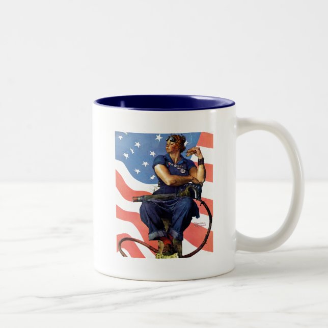 Rosie the Riveter Two-Tone Coffee Mug (Right)