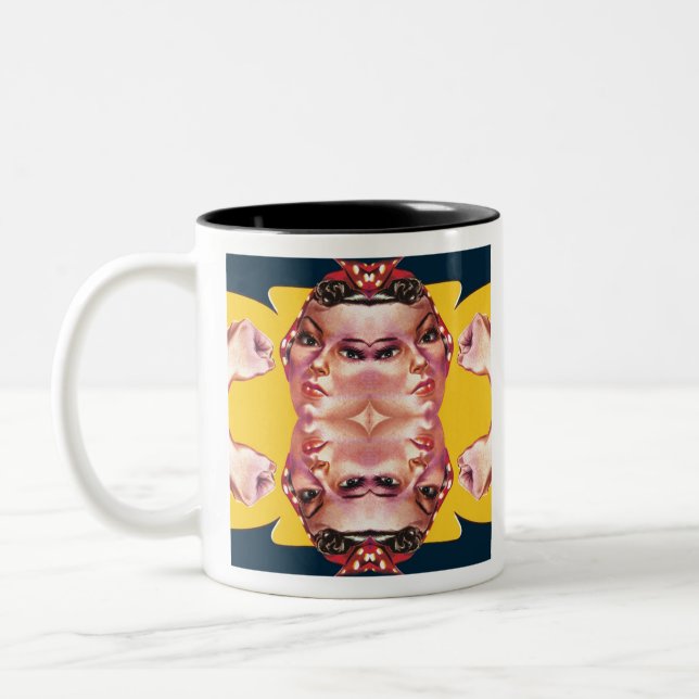 rosie the riveter Two-Tone coffee mug (Left)