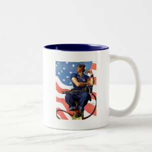 "Rosie the Riveter" Two-Tone Coffee Mug