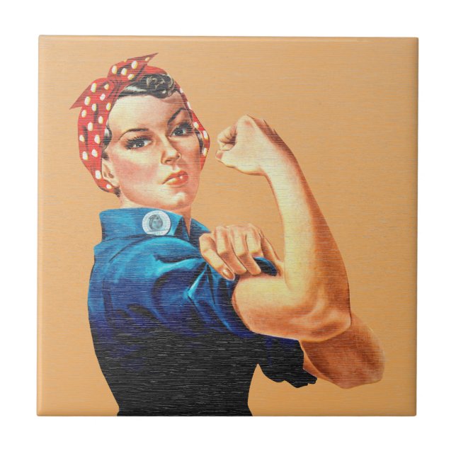 Rosie the Riveter Vintage Empowerment Tile (Front)