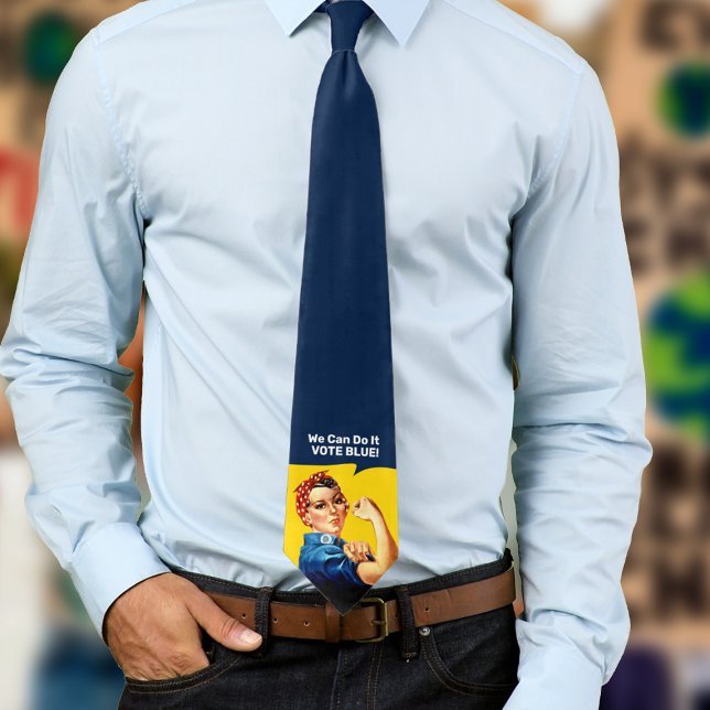 Rosie the Riveter | VOTE BLUE | Tail design Tie (Creator Uploaded)