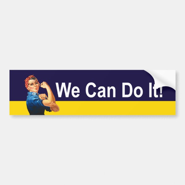 Rosie The Riveter - We Can Do It! Bumper Sticker (Front)