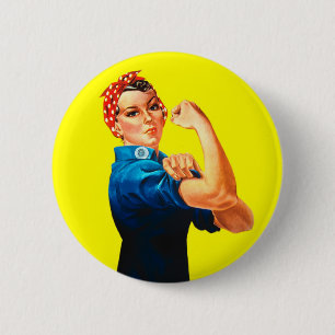 Rosie the Riveter - We can do it, Cultural Icon 6 Cm Round Badge