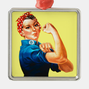 Rosie the Riveter - We can do it, Cultural Icon Metal Tree Decoration