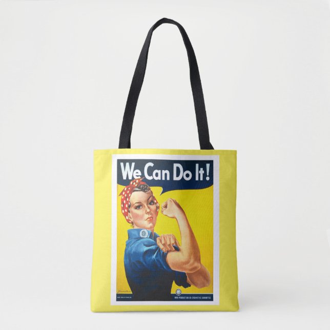 Rosie the Riveter We can do it Cute and Fun Tote Bag (Front)