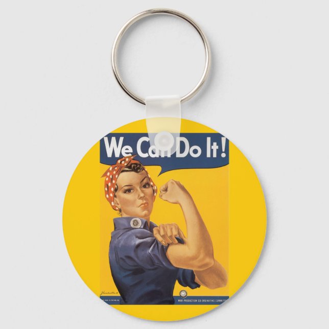 Rosie the Riveter "We Can Do IT " Key Ring (Front)