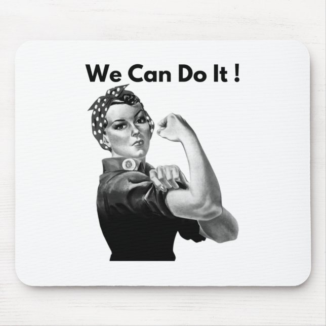 Rosie The Riveter We Can Do It Mouse Mat (Front)