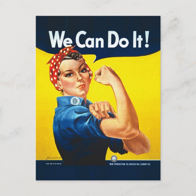 Rosie the Riveter – “We Can Do It!” Postcard (Front)