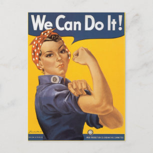 Rosie the Riveter "We Can Do IT " Postcard