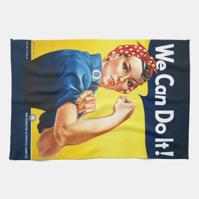 Rosie the Riveter – “We Can Do It!” Tea Towel (Horizontal)