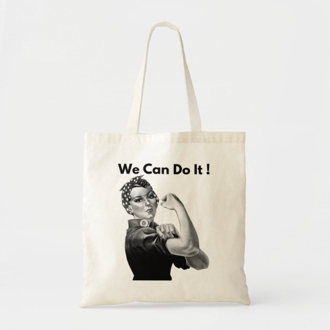 Rosie The Riveter We Can Do It Tote Bag (Front)