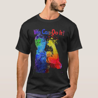 Rosie the Riveter We can Do It Watercolor Art T-Shirt