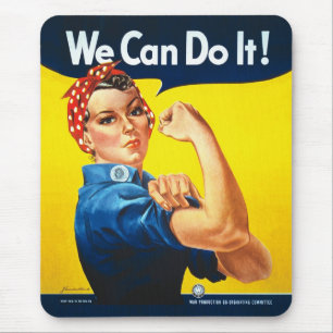 Rosie the Riveter We Can Do It World War Two Mouse Mat