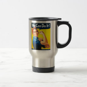 Rosie the Riveter We Can Do It World War Two Travel Mug