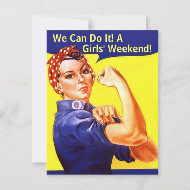 Rosie The Riveter We Can GIRLS FRIENDS' INVITATION (Front)