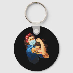 Rosie The Riveter - Woman Nurse Key Ring