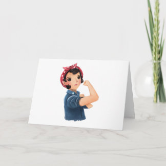 rosie the riveter women we can do it! WWII Card