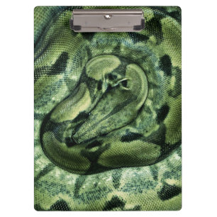 Rosie The Snake Boa Imperator Dark Green Clipboard