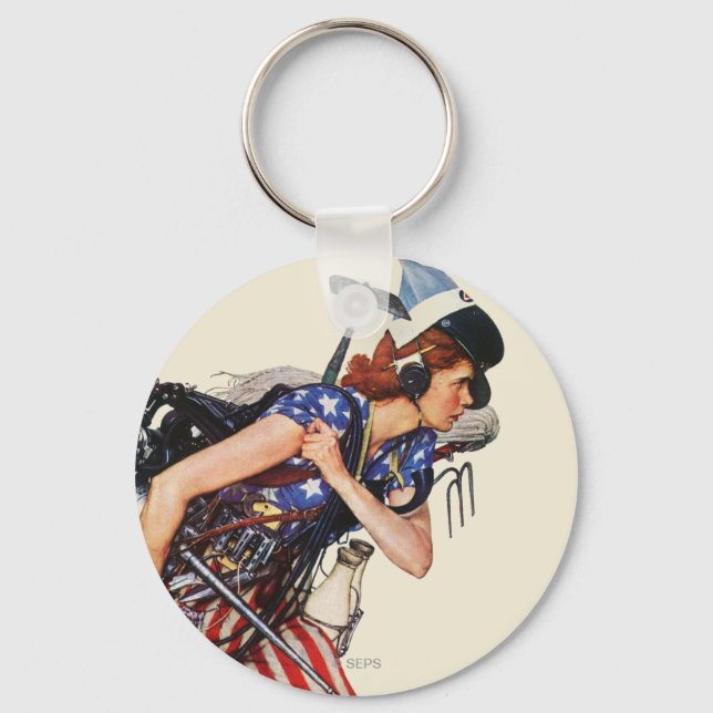 Rosie to the Rescue Key Ring (Front)